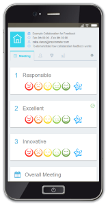 Inspirometer enables meeting improvement through the capture of agenda meeting metrics